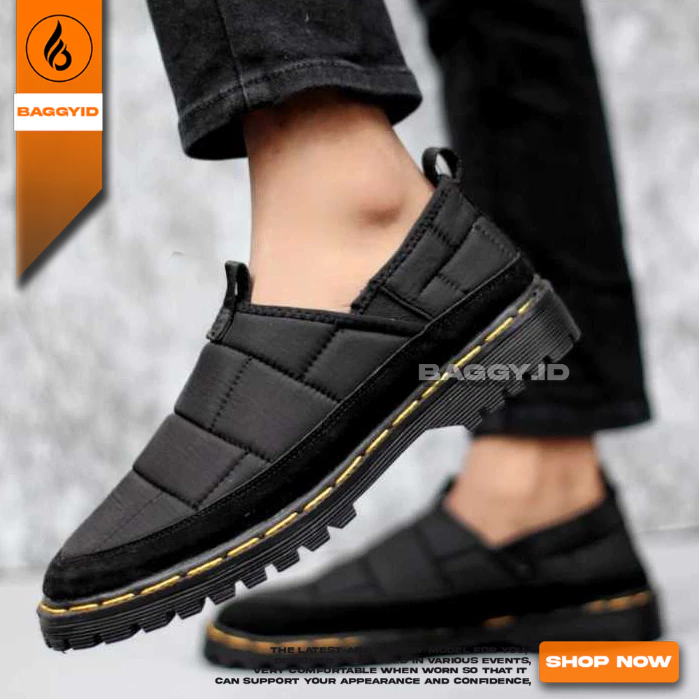 Sepatu Docmart Gelembung Casual Slop Pria