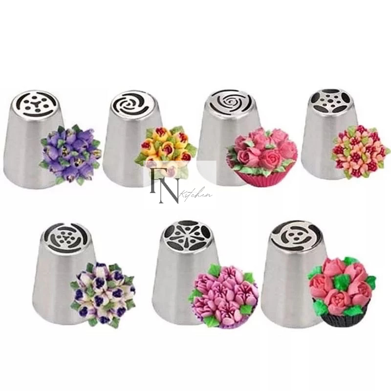 SPUIT RUSIA / SPUIT KUE  MOTIF BUNGA / SPUIT BUTTER CREAM IMPORT / SPUIT DEKORASI KUE TART / SPUIT J