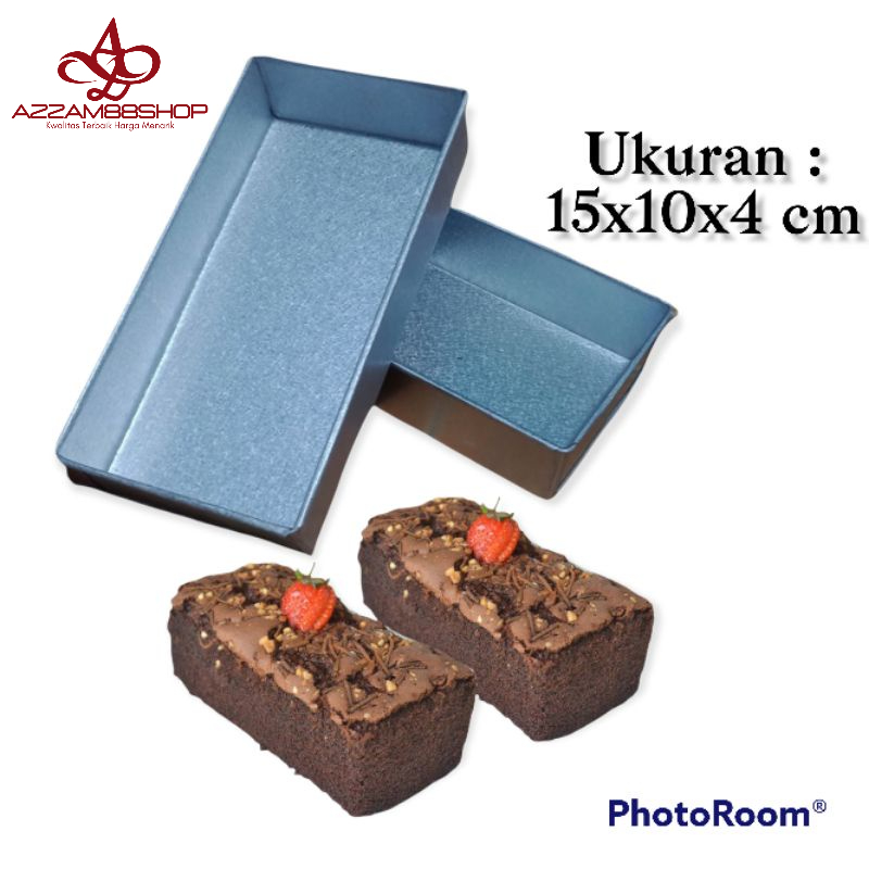 Loyang kue brownies ukuran 15x10x4 cm bahan galvalum anti lengket / loyang kue oven / loyang kukus