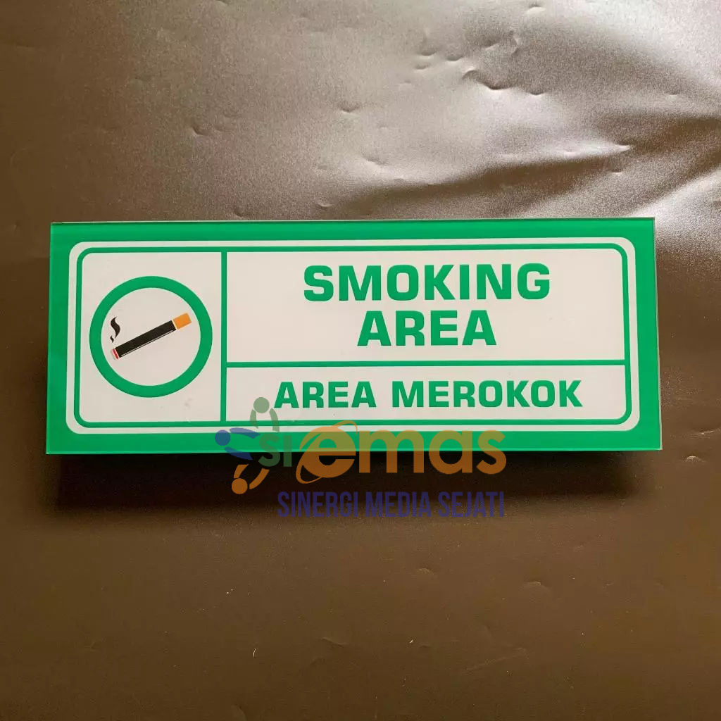 

Papan Akrilik smoking Area | Akrilik Area Merokok | Tanda Peringatan Tempel | Acrylic Nama Ruang