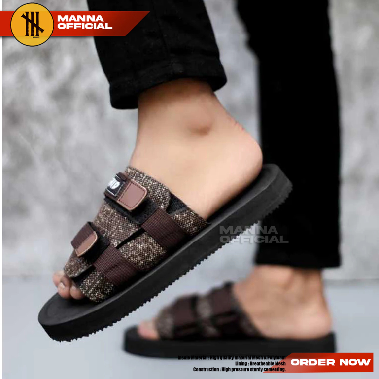 Sandal Slide Slop Hitam Pria Sandal Selop Distro