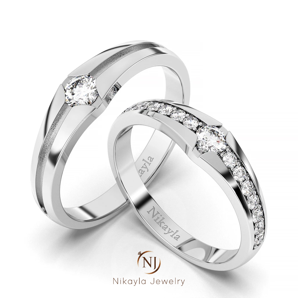 Nikayla Jewelry - Cincin Perak Silver Couple Kawin