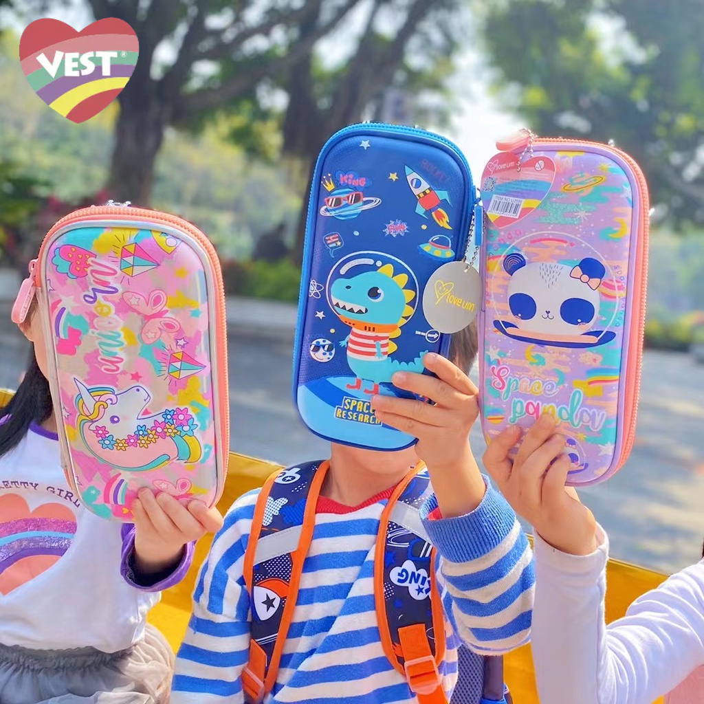 

VEST eva hardtop pencil case animal 3D two sided/ dua sisi U2036