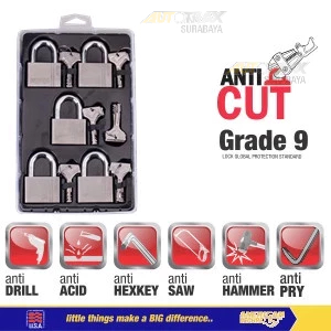 Gembok American Secure Master Key 60mm Gen 4 isi 5 Pcs S931360MK5 TERMURAH