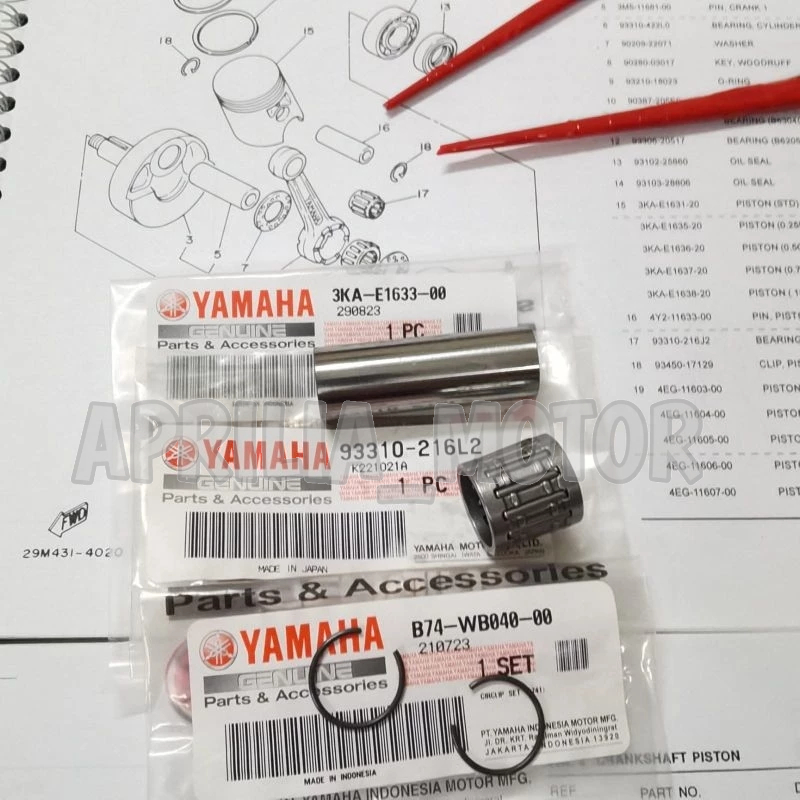 PIN PEN PISTON RXKING RXZ RXS RX KING ORIGINAL