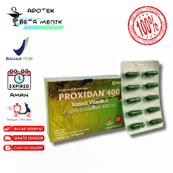 PROXIDAN 400 IU Strip 10Kapsul ECER KAPSUL - Natural Vitamin E Kesehatan Kulit Mencerahkan Antioksid