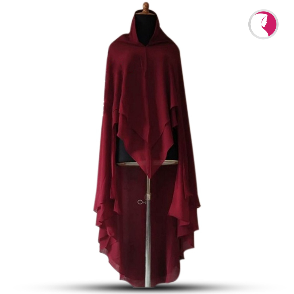 KHIMAR CERUTI PREMIUM - Jilbab 2 Layer Jumbo Hijab Ceruti Berkualitas SAHLA ORI JNS