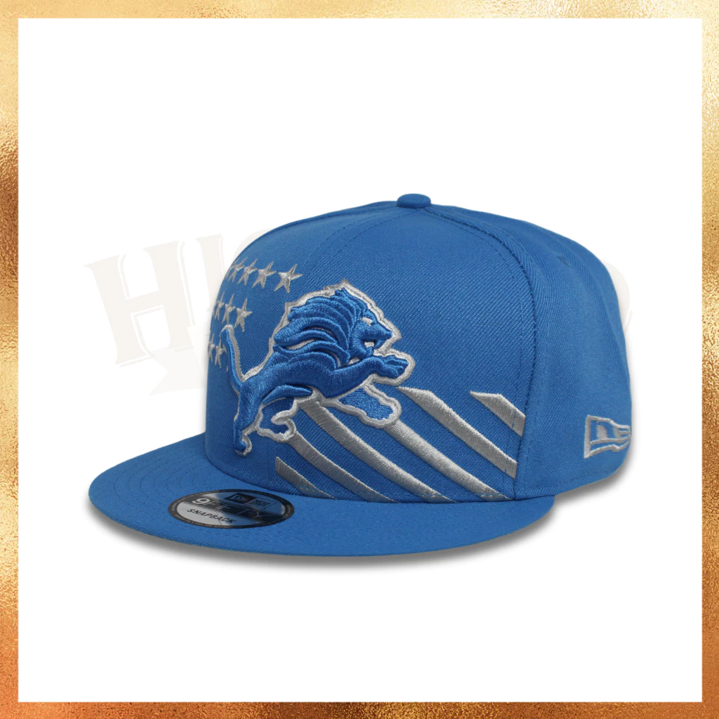 Topi New Era Detroit Lions State Flag Blue 9FIFTY Hat Original
