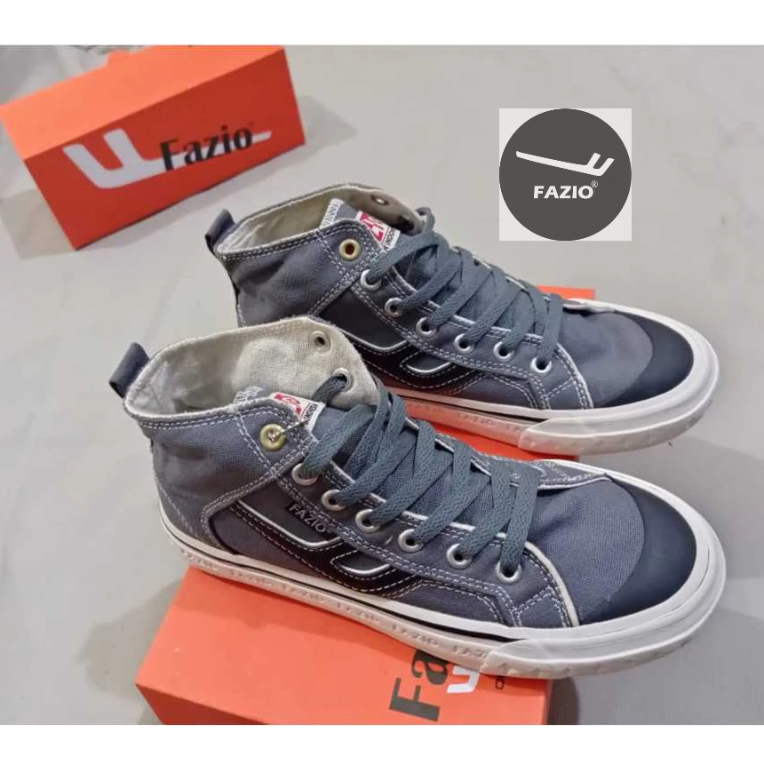 Fazio - Sepatu Unisex Efille High Grey Sneakers Pria Wanita