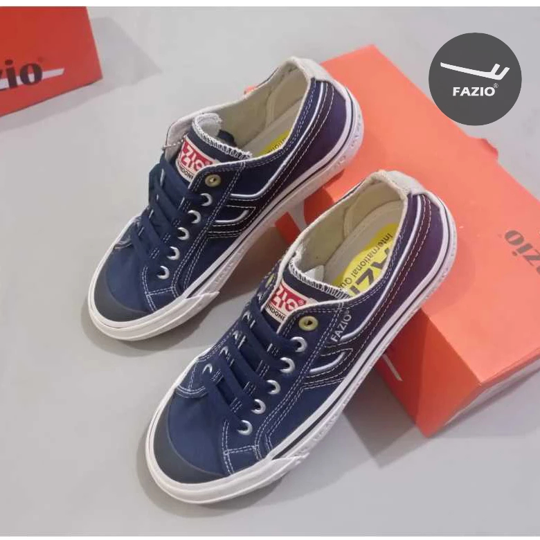 Fazio - Sepatu Unisex Clasic Low Navy Sneakers Pria Wanita