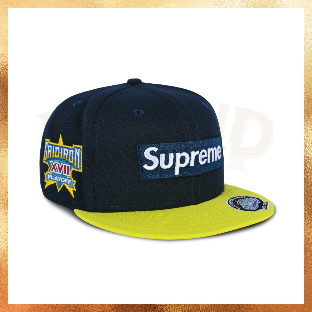 Topi New Era x Supreme Championships Box Logo Navy FW23 Hat Original