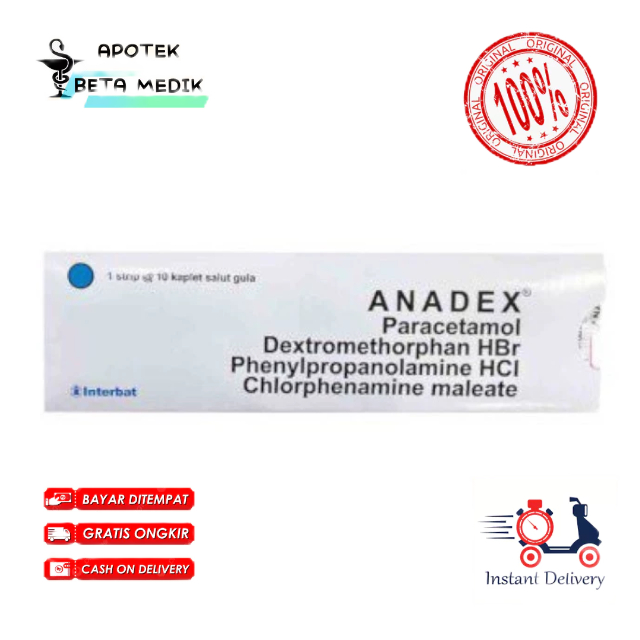 ANADEX Strip - Obat Demam Batuk Pilek Flu Isi 10 Tablet