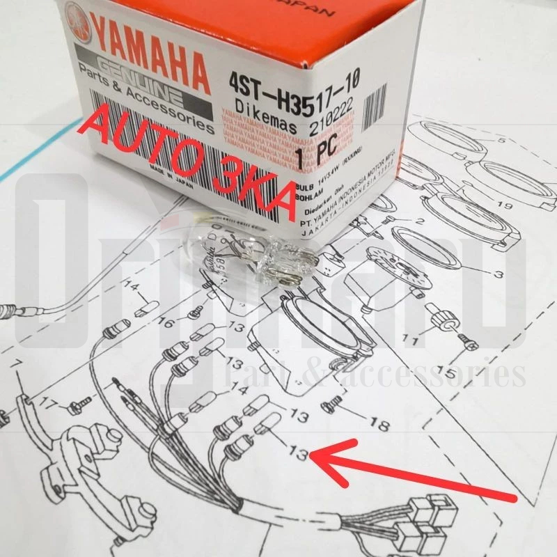 LAMPU BOHLAM SPIDO METER SPIDOMETER SPEEDOMETER RXKING RX KING F1ZR ALFA 4ST-H3517-10