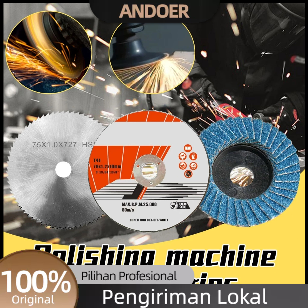 [LOKAL]Cakram Gerinda Bor Diameter 75Mm 10Mm Alat Penggiling Sudut Elektrik Multifungsi Pisau Gergaj