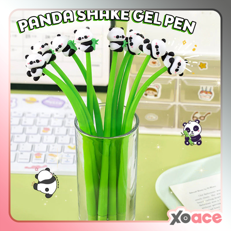 

Pulpen Doodle Head Shake Gel Pen Goyang Lentur Elastis Bolpen Panda Lucu DCA2193