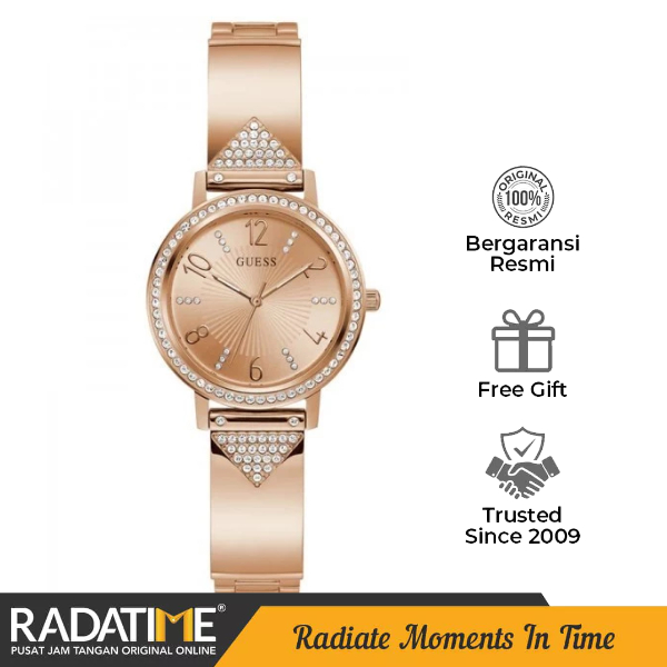 Jam Tangan Wanita Guess Tri Luxe 100% Original Rose Gold GW0474L3