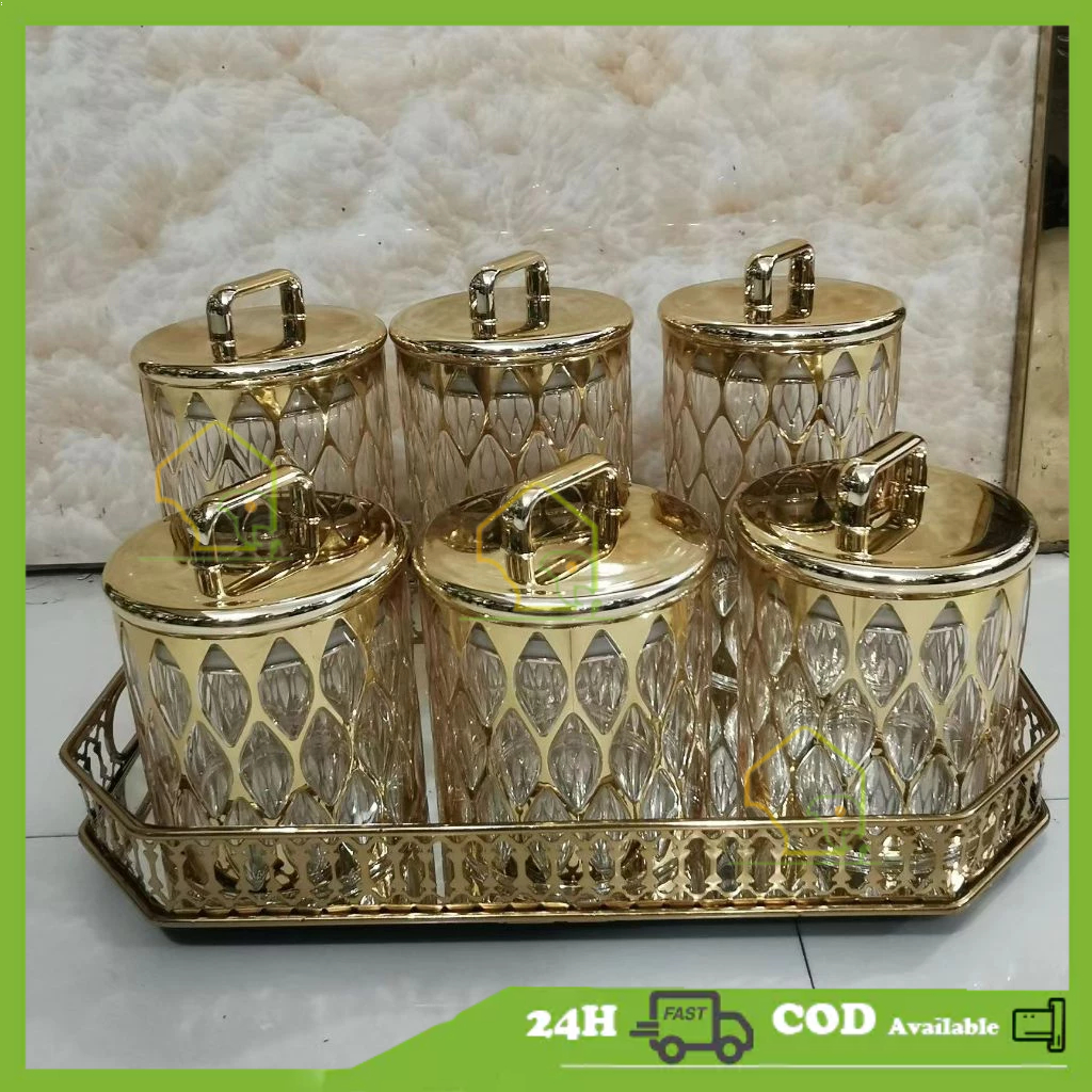 Arabian Jar Toples/pcs toples akrilik Kedap Udara/ toples Arab Ala Turki / toples penyimpanan goldl