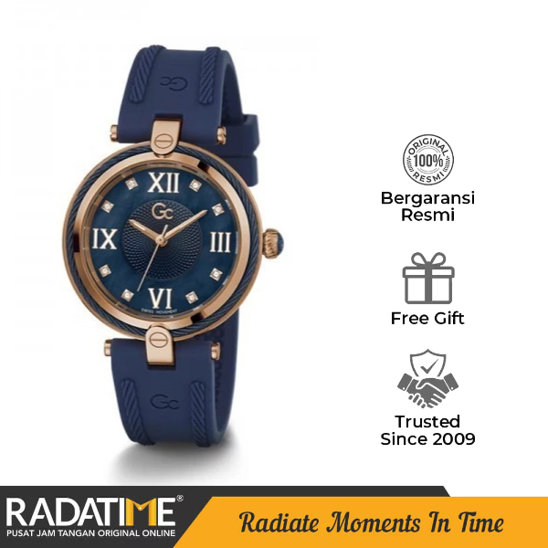 Jam Tangan Wanita Guess Collection Gc Fusion Cable 100% Original Rose Gold Z15004L7MF