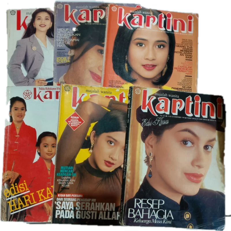 majalah Kartini lama jadul lengkap bonus cover artis terkenal