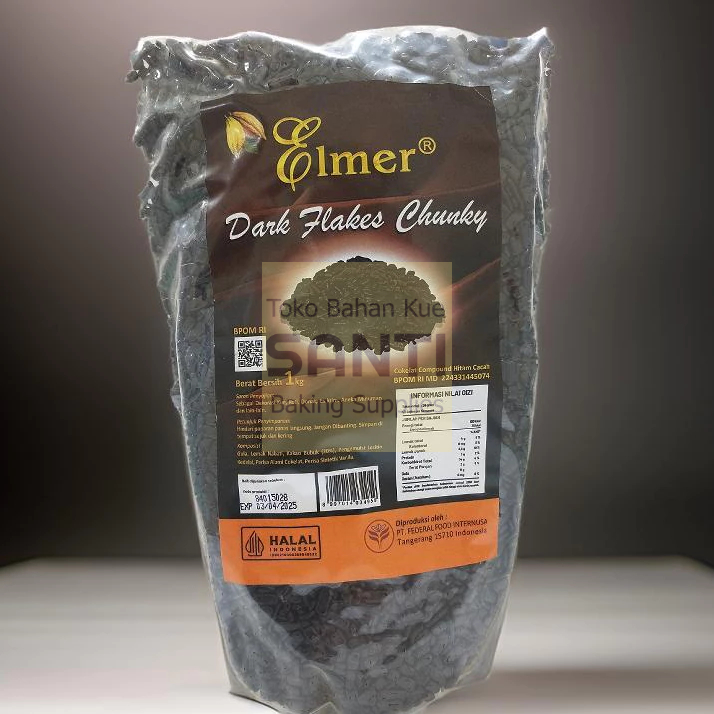 

Elmer | Dark Flakes Chunky Cokelat Flakes | 250 Gram (Repack)