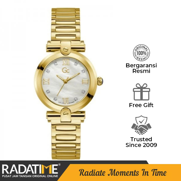 Jam Tangan Wanita Guess Collection Gc Fusion Lady 100% Original Gold Y96002L1MF