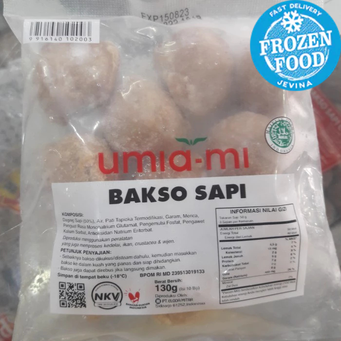 

Umiami Bakso Sapi 130g isi 10