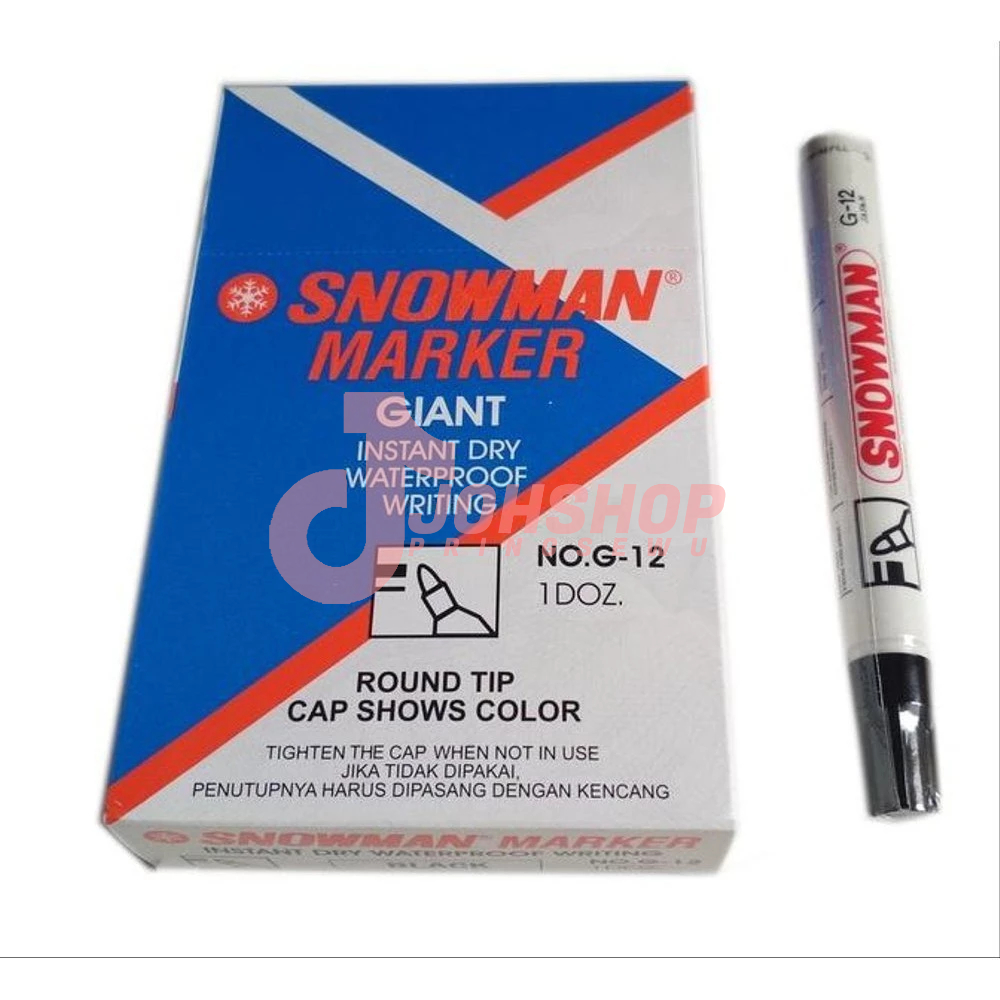 

(PCS) SPIDOL SNOWMAN PERMANEN G-12 WARNA HITAM