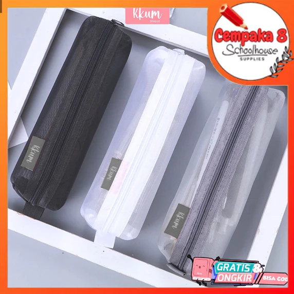 

Kotak pensil korea pouch/ tempat pensil transparant simple bening/pencil case lucu - UTI0498