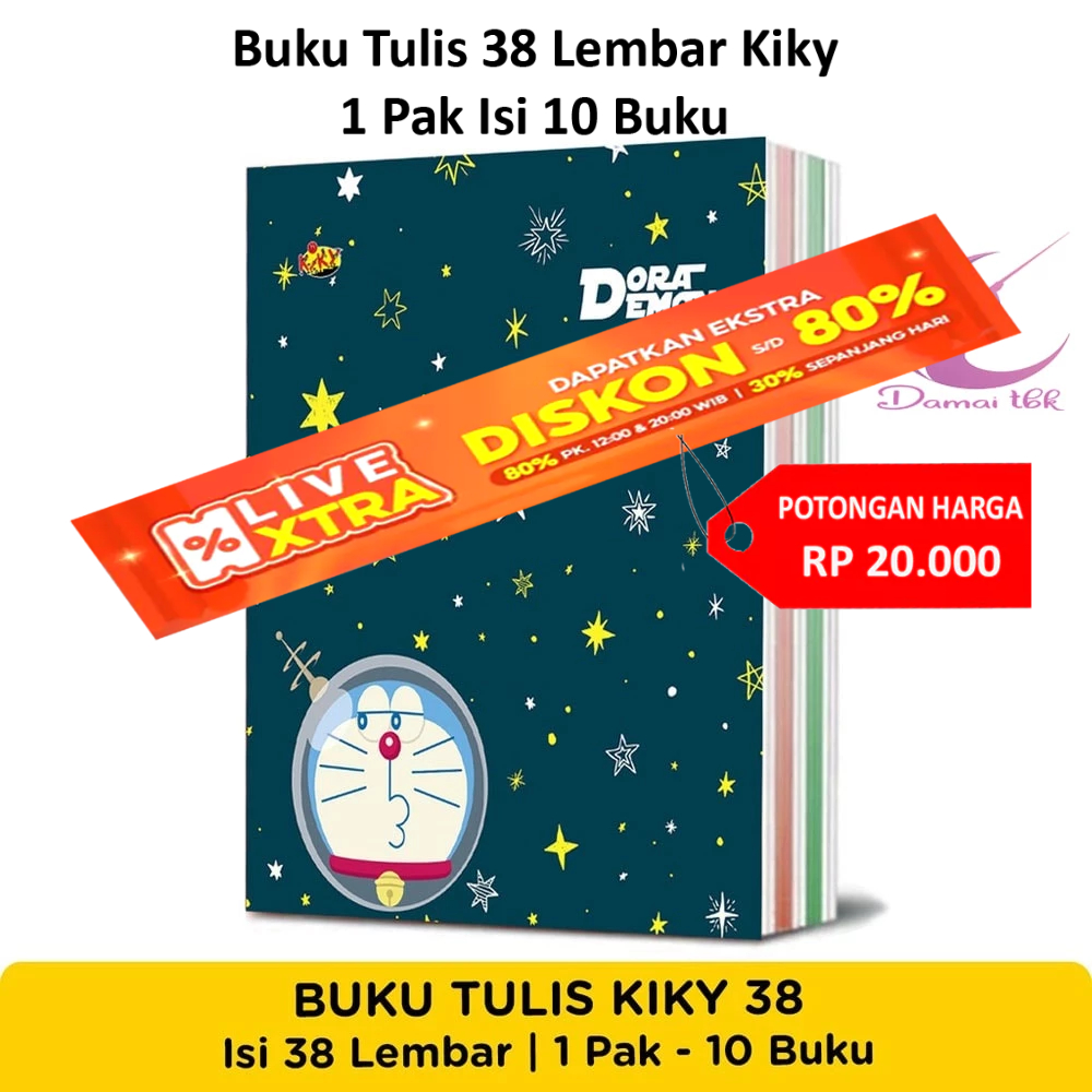

Kiky Buku Tulis 38 Lembar - 10 Buku