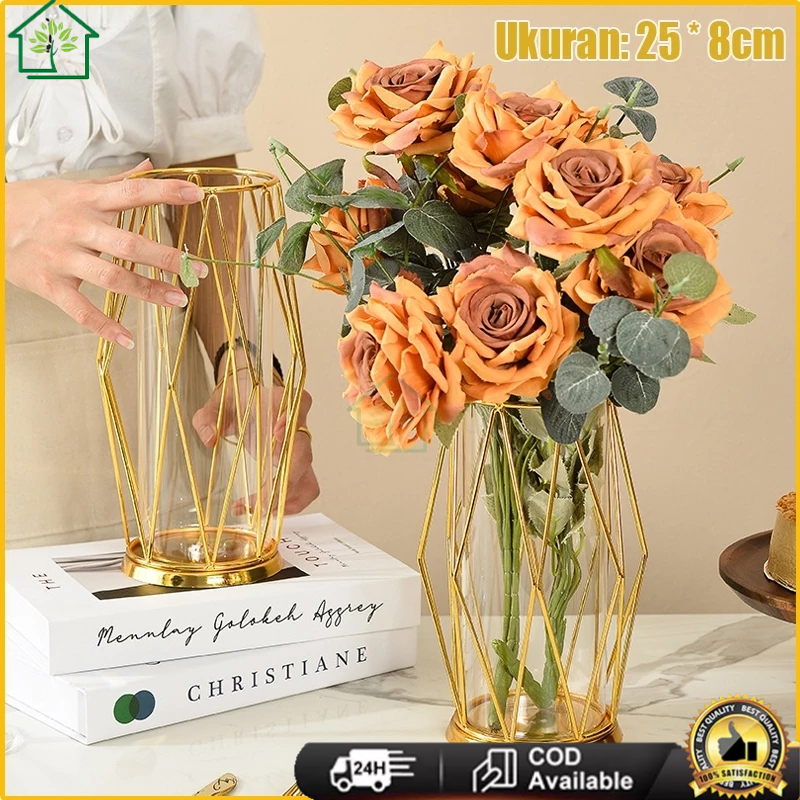 【Harga Minimum】COD Vas bunga besar mewah tempat bunga dan hiasan meja hiasan ruang tamu pot bunga hi