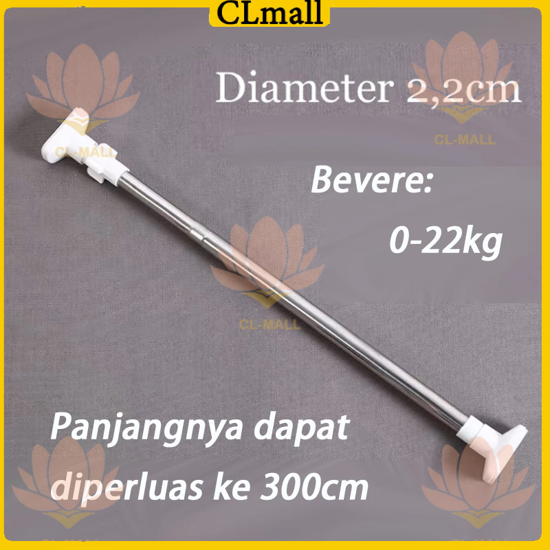 160—300cm Tiang Panjang yang bisa disesuaikan/Tiang jemuran / tiang serbaguna kamar mandi toilet dap