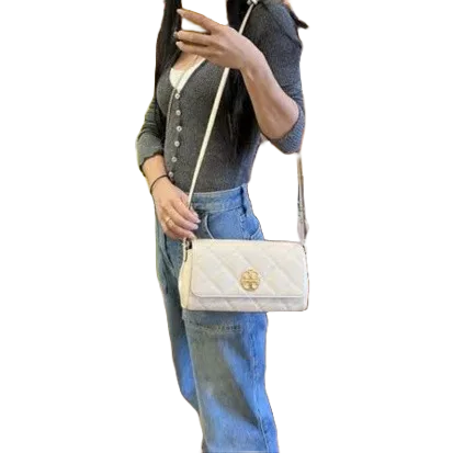 Tas Tory Burch Slingbag Willa Flap Putih White Original Selempang Slempang Crossbody Sling Wanita Wo