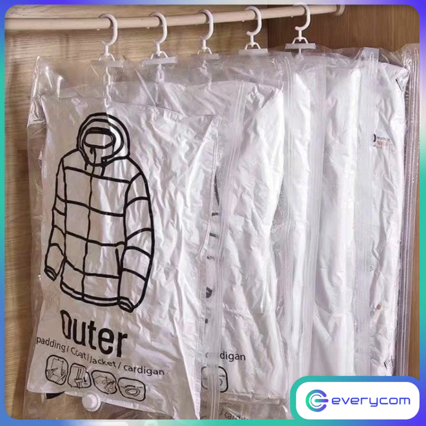 Kantong Plastik Vacuum Pakaian / Vacuum Travel Bag / Laundry Compression Bag / Travel Vacuum Bag /