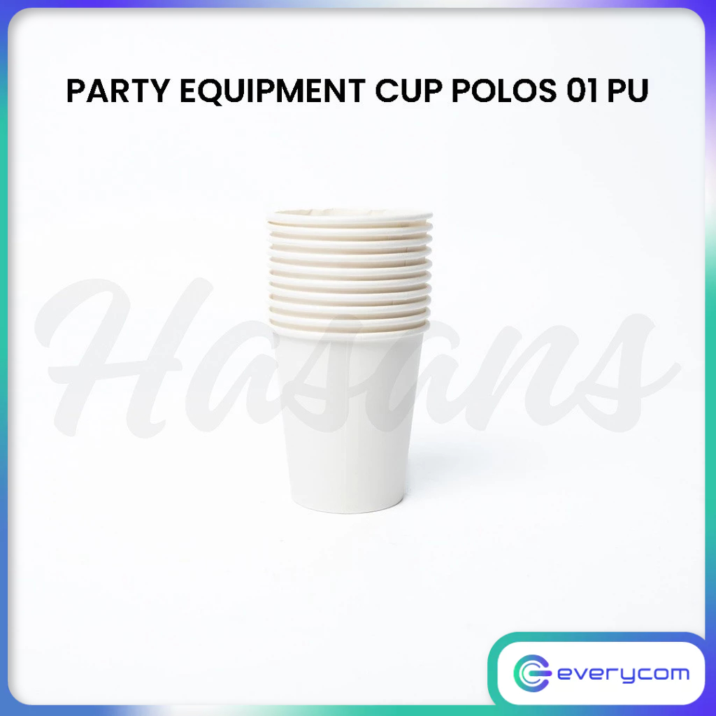 READY [10 Pcs] Gelas Kertas Warna Polos / Gelas Kertas Polkadot Paper Cup / Gelas Ulang Tahun Polos