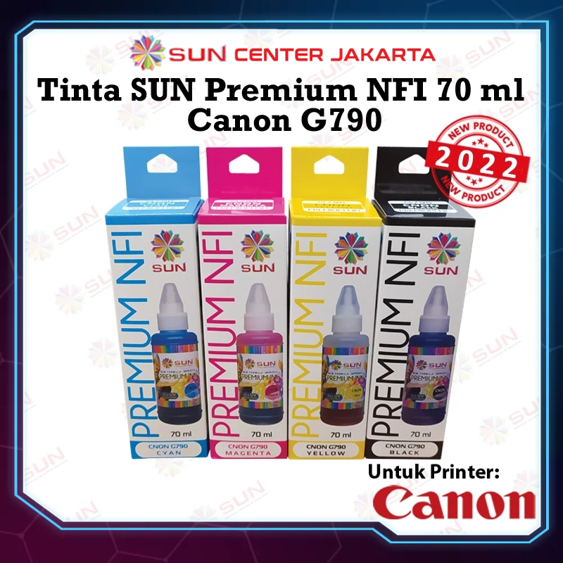 Tinta Canon G 790 - SUN Premium NFI 70 ml untuk Printer Canon G1000, G2000, G3000, G1010, G2010, G30