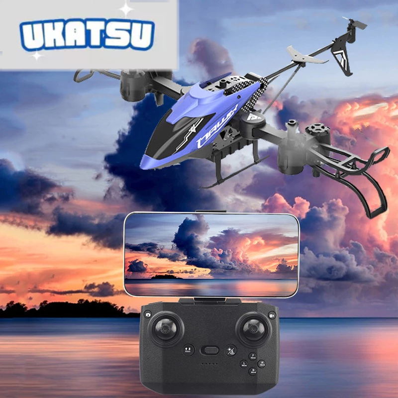 Mainan Helikopter Remote Control dengan 4K HD Kamera RC Pesawat Quadcopter Mainan Anak Bisa Ketinggi