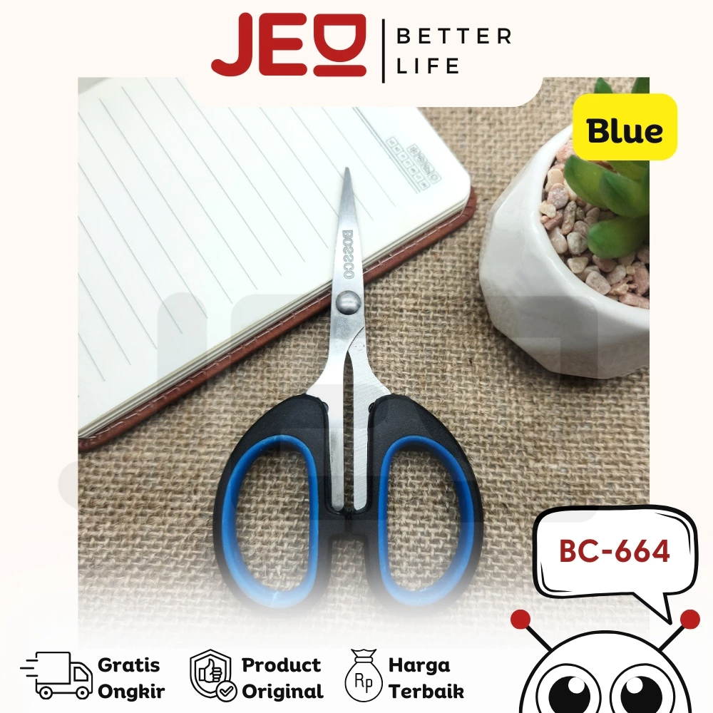 

Adn 1 lembar (12 pcs) Gunting Scissors BOSSCO B-664 5 inch