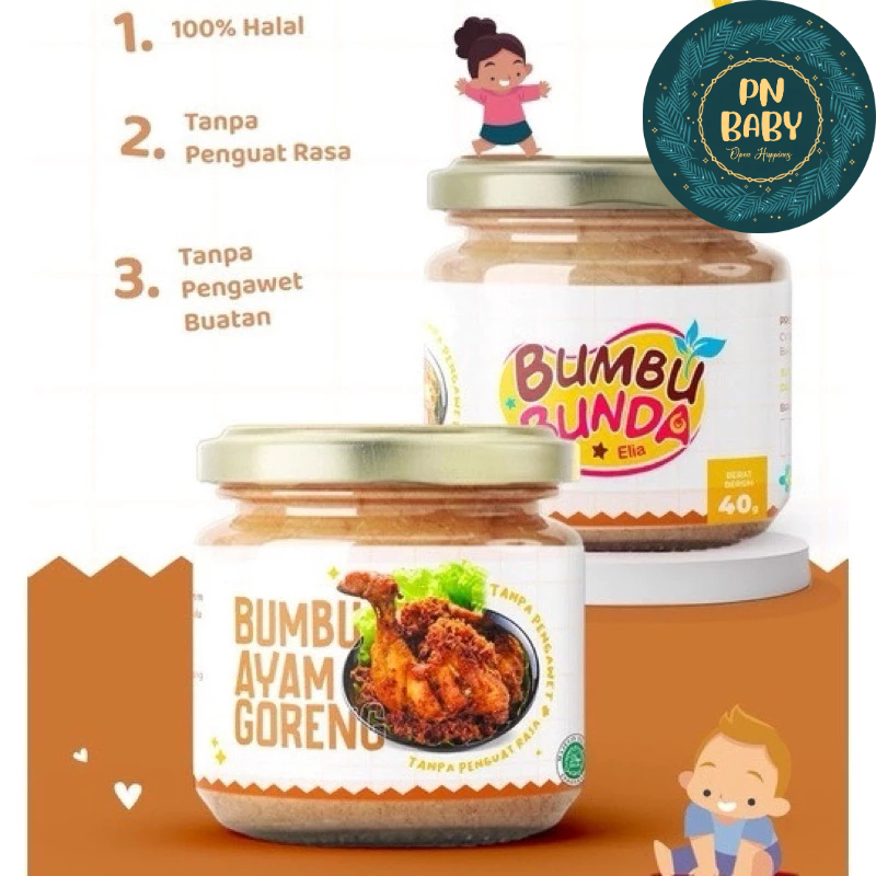 

Bumbu Bunda Elia Bumbu Ayam Ungkep | Bumbu Ayam Goreng | Non MSG Non Pengawet | MPASI | Kaldu MPASI | Bumbu MPASI