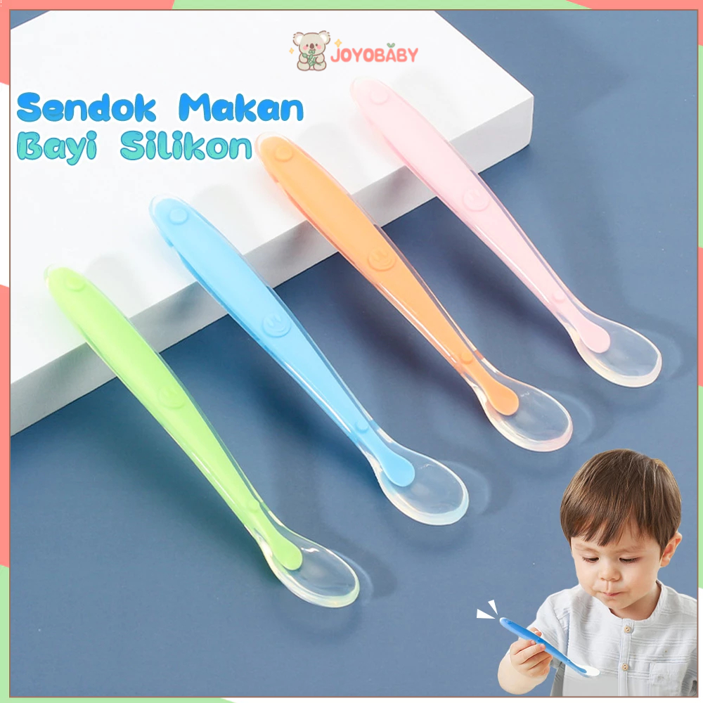 JOYOBABY  Sendok Makan Bayi Silikon/Sendok Makan Bayi/Sendok Silikon Bayi/Sendok Bayi Silikon