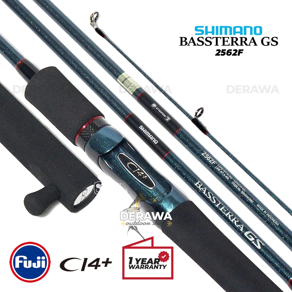 Joran Galatama SHIMANO BASSTERRA GS 180CM | Fuji Alconite | Bastera | Resmi • Derawa