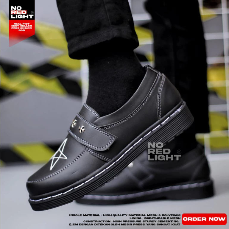 Sepatu Loafers Pantofel Kerja Kulit PU Pria NRL-AKESI