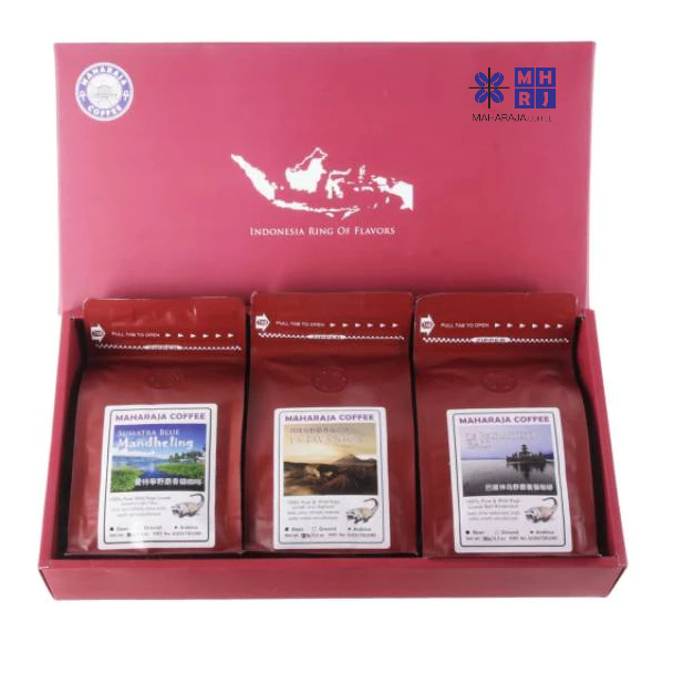 

Eco Kopi Luwak Kemasan Kado Hadiah Gift Box 3bks Arabica Roast Coffee