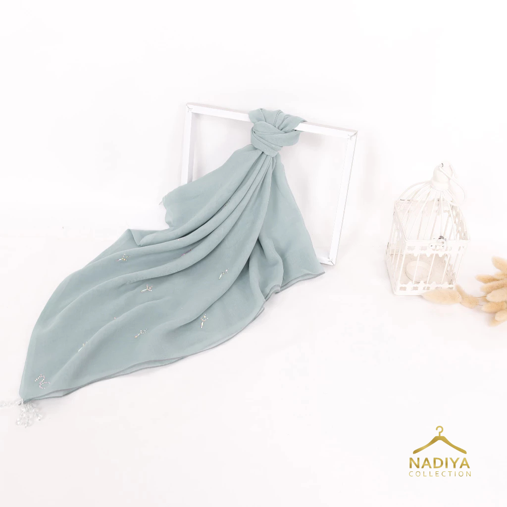 Ayu Lestari Scarf - Shafira Nada Scarf Paris Japan Square Crystal Premium by Nadiya