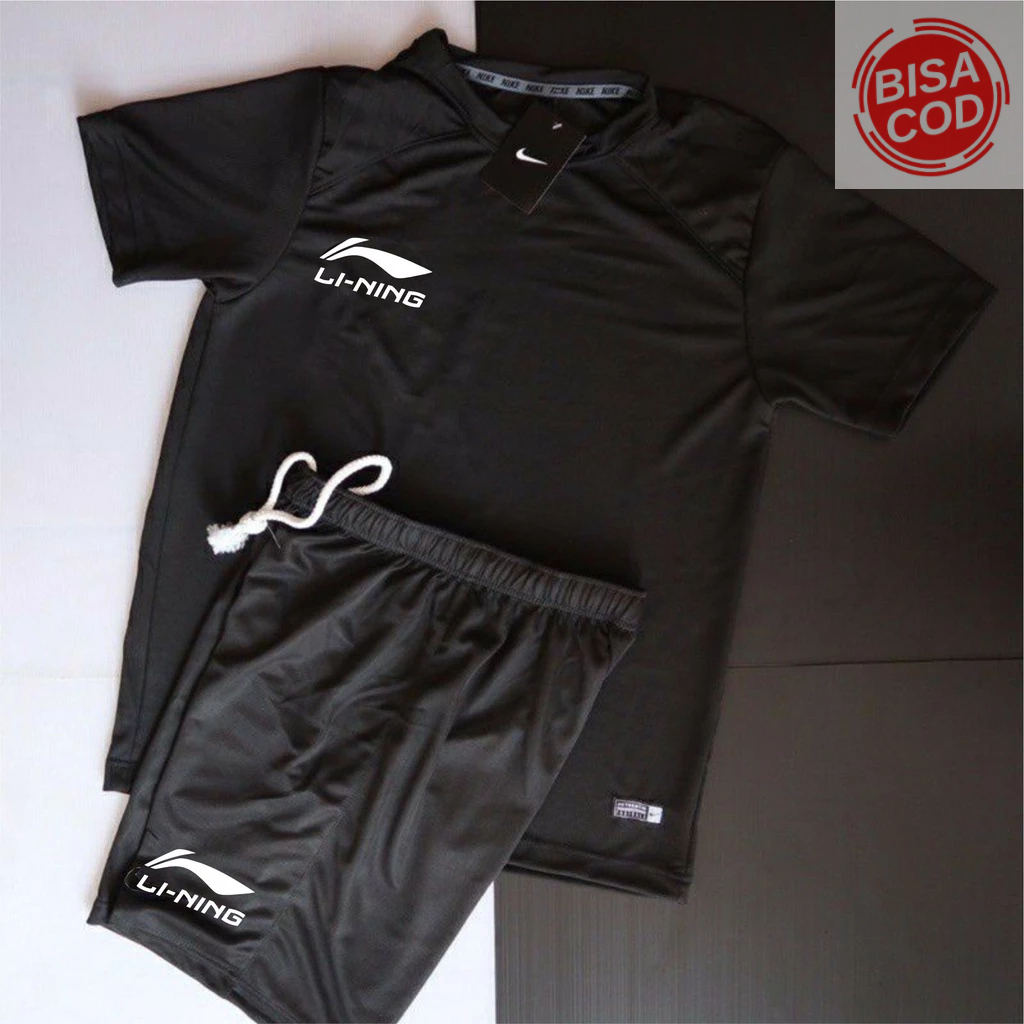 jersey badminton warna hitam biru putih