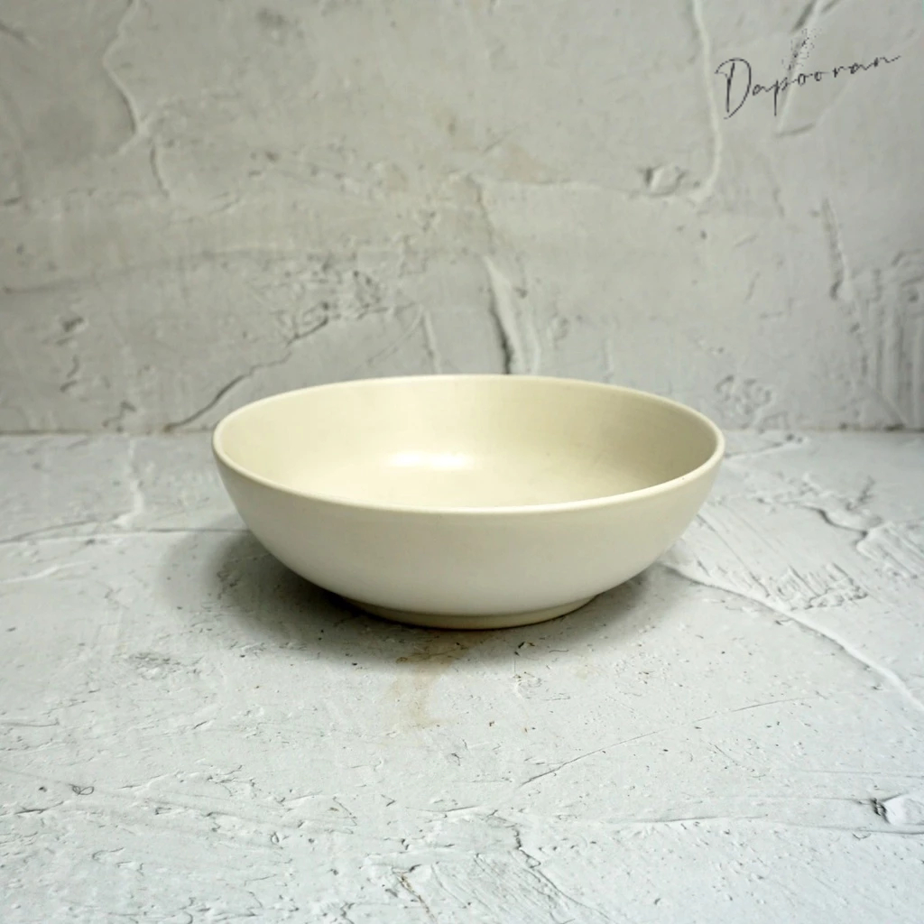 (DAPOORAN) White Lou Bowl / Bowl Keramik / Bowl Putih / Mangkuk Keramik Putih