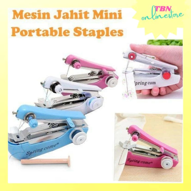 MESIN JAHIT TANGAN MINI STAPLESS / ALAT MESIN JAHIT MINI PORTABLE TANGAN SEWING HOUSEHOLD MACHINES