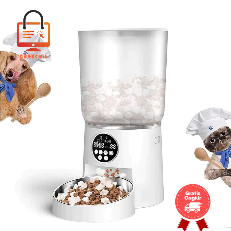 CIBUBUR JAYA PET FEEDER OTOMATIS PENGUMPAN HEWAN PELIHARAAN OTOMATIS MESIN PENGATUR WAKTU MAKANAN KU