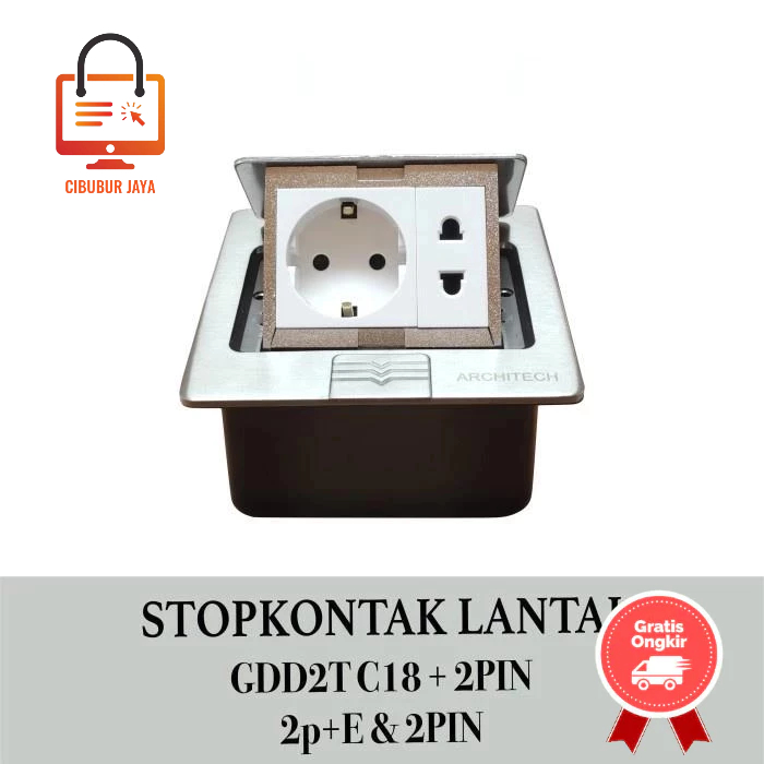 CIBUBUR JAYA STOPKONTAK LANTAI CIBUBUR JAYA / COLOKAN STOPKONTAK GDD2T-C18+2PIN
