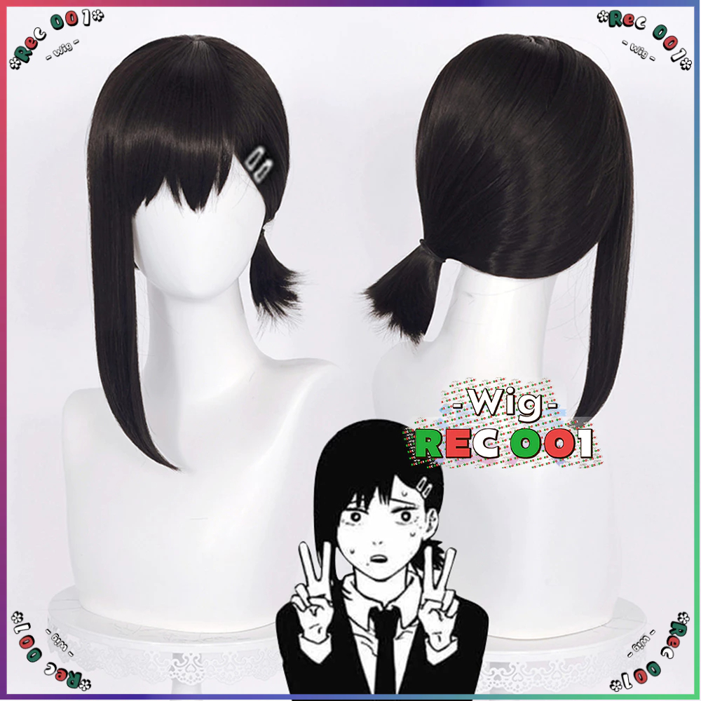 M Wig Kobeni Cosplay Chainsaw Man Orang Dewasa/Anak-Anak Dapat Menggunakannya