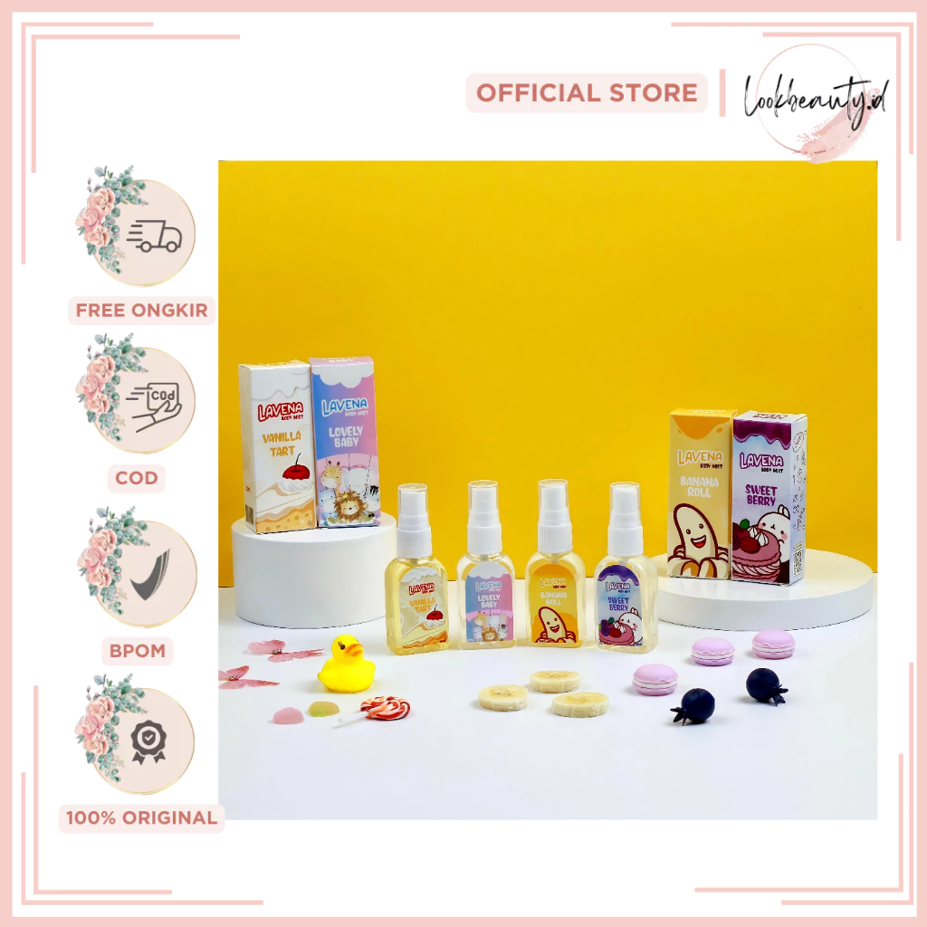 LAVENA BODY SPRAY LAVENA BPOM BODY MIST CHINGU KIYOWO YEPPU YEPPU FLEO BODY MIST - LAVENA